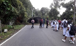 ගල් පෙරළීම නිසා හැටන් - කොළඹ මාර්ගයේ ගමනාගමනයට බාධා