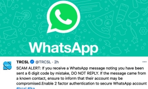 WhatsApp පණිවිඩයක් ගැන විදුලි සංදේශ නියාමන කොමිෂන් සභාව අනතුරු අඟවයි