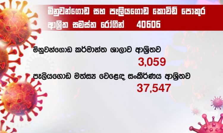 මිනුවන්ගොඩ සහ පෑලියගොඩ ආශ්‍රිතයින් 40,606ක්